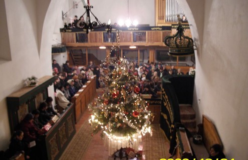 Karácsony este a református templomban